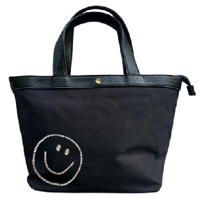 SmileyM tote bag L(Black)