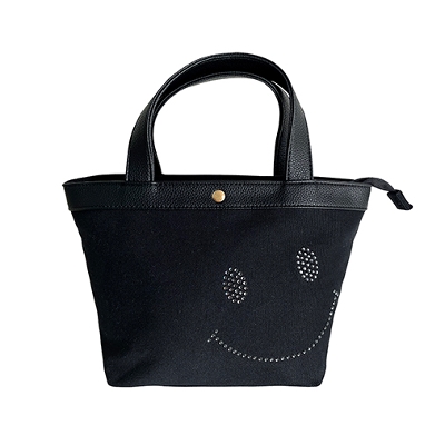 Initial tote bag S(Black) FASHION GOODS Bling Me!