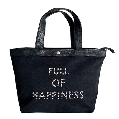 tote bag L/FULL OF HAPPINESS(Black2)