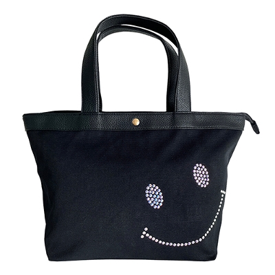 tote bag L/Smiley FCR(Black2)